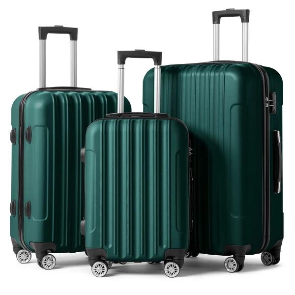 3-Piece Nested Spinner Suitcase Luggage Set with TSA Lock