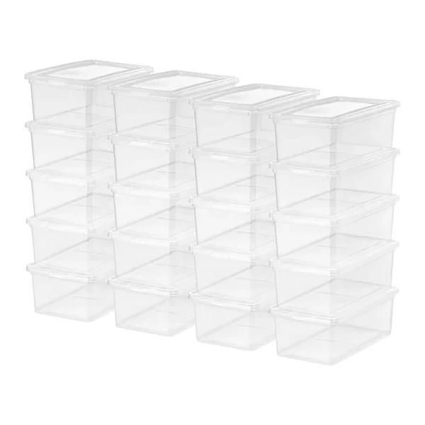 Mainstays 5-Quart Stackable Closet Organizer Box 20-Pack