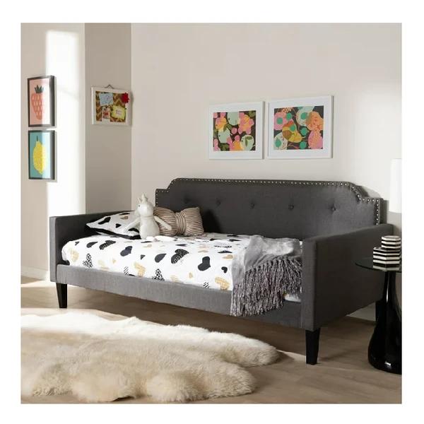 Baxton Studio Packer Upholstered Twin Size Daybed