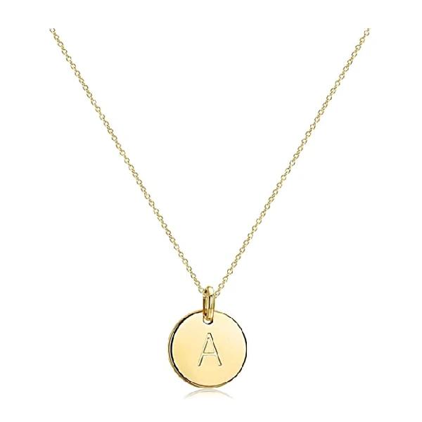 14K Gold-Plated Initial Necklace