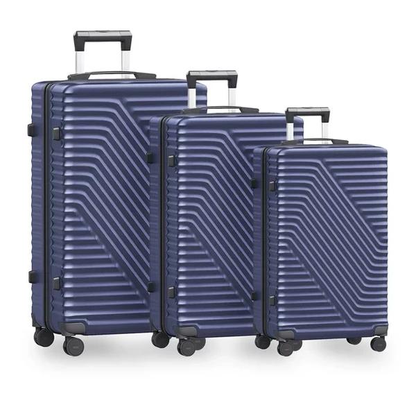 SUGIFT 3 Piece Suitcase Luggage Set with TSA Lock, Dark Blue