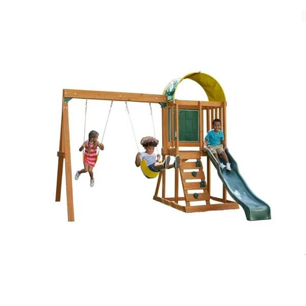 KidKraft Ainsley Wooden Outdoor Swing Set with Slide