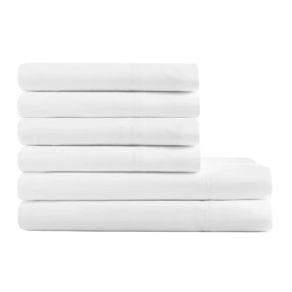 Hotel Style 6-Piece 1,000-Thread-Count Egyptian Cotton-Rich Luxury Bed Sheet Set