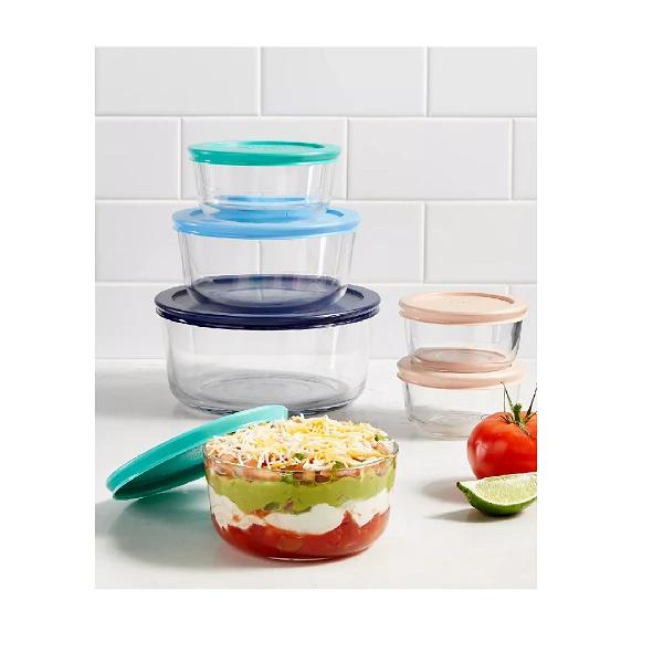 Simply Store® 12-piece Glass Storage Set with Assorted Color Lids