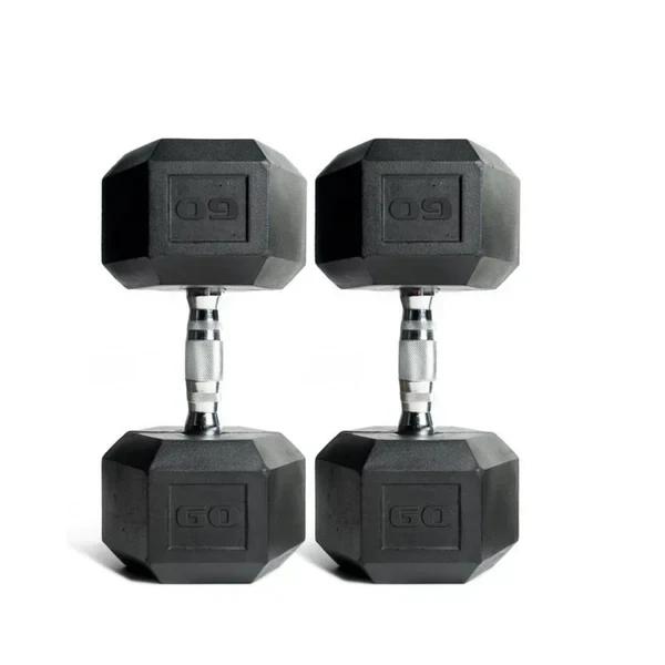 Pack Of 2 CAP Barbell, 60lb Coated Hex Dumbbell, Single
