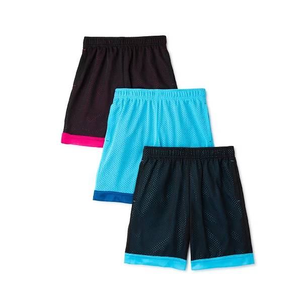 Athletic Works Boys Mesh Shorts, 3-Pack