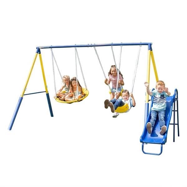 Sportspower Super Saucer Metal Swing Set with 2 Swings