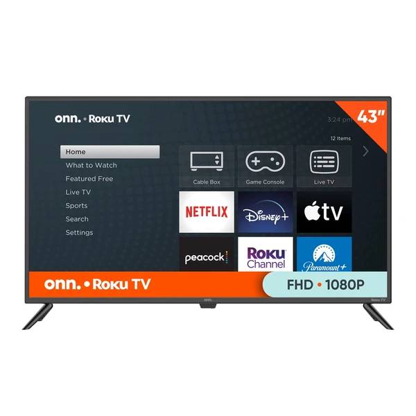 onn. 43” Class FHD (1080P) LED Roku Smart TV