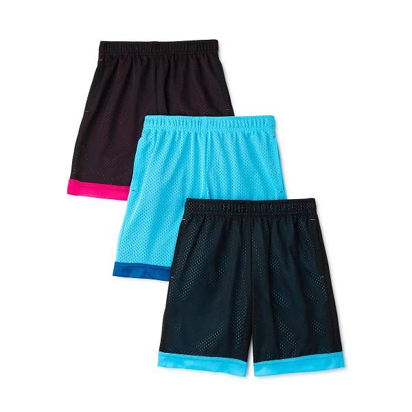 Athletic Works Boys Mesh Shorts, 3-Pack